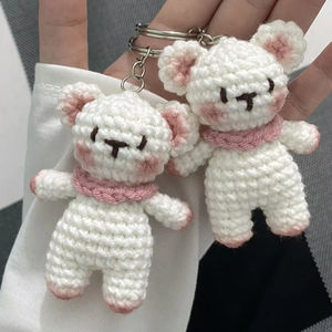 PORTE-CLÉS AU CROCHET EN FIL FAIT À LA MAIN MINI JOUET ANIMAL EN PELUCHE POUR SAC CADEAU DOUX DESIGN MIGNON - Product Image 1