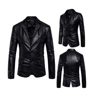 Veste en cuir souple vierge durable meilleure qualité Logo OEM vierge pas cher respirant à l'intérieur prix le moins cher Veste en cuir PU pour hommes - Product Image 4