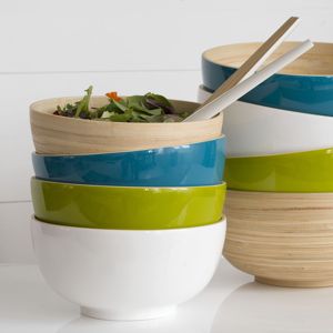 Cuenco de bambú hilado de colores para importadores B2B, cuencos sostenibles para servir arroz, juego de vajilla hecho a mano de buena calidad - Product Image 2