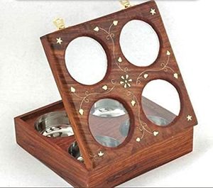<b>Wooden</b> Masala Box <b>Spice</b> <b>Rack</b> <b>Spice</b> Jar Dabba Multipurpose <b>Spice</b> Box Container for Kitchen| Dry Fruit Box Condiment - Product Image 6