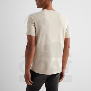 Custom <b>Logo</b> High Quality Embroidery Heavy Weight Regular Fit Cotton Drop Shoulder Canvas Quick Dry Eco-Friendly T Shirts Men - Product Image 2