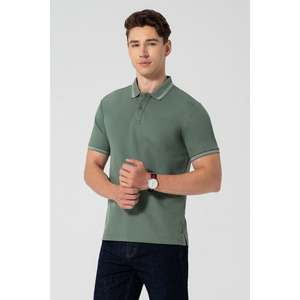 Active Wear Golf Polos para hombres Material elástico y transpirable Logotipo personalizado + Tamaño Ropa de golf para deportes de Vietnam - Product Image 1