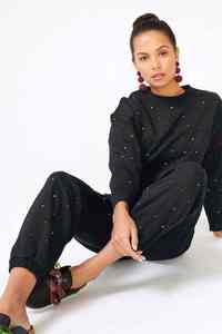 Pantalones Jogger Rectos Cómodos de Invierno para Mujer, de Algodón/Tejido Personalizado, de Secado Rápido, Transpirables, de Cintura Alta - Product Image 6