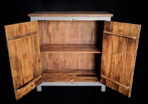 Aparador de Madera de Mango Maciza en Blanco Natural para Bar en Casa, Sala de Estar o Casa de Campo, Mueble de Almacenamiento para Hogar Nuevo - Product Image 2