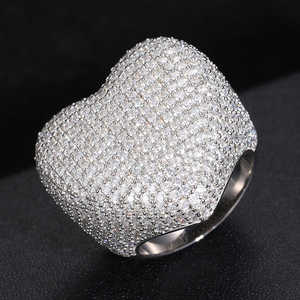 Anillo Moissanite VVS Anillo Moissanite personalizado Anillo Moissanite Hip Hop Anillo Moissanite Anillo para hombres Anillo de moissanite helado Anillo de diamante - Product Image 1