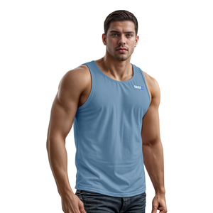 Camiseta sin Mangas para Hombre 2025 al por Mayor, 100% Algodón, Secado Rápido, Transpirable, Ecológica, Impresión por Transferencia de Calor, Proveedor de Ropa Deportiva OEM ODM - Product Image 5