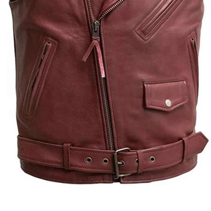 Chaleco de Cuero Genuino de Alta Calidad Personalizado al por Mayor, el Más Vendido, Ropa Exterior de Invierno para Hombre, Transpirable y de Secado Rápido - Product Image 5