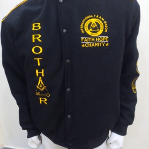 Chaquetas universitarias INTERNATIONAL MASTER MASON Chaquetas Masonic Letterman Jacket-HSE - Product Image 6
