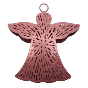 Custom Design Home and Christmas Decorative Matt Pink Color Iron Hanging <b>Angel</b> Handicrafts Christmas <b>Ornament</b> - Product Image 1