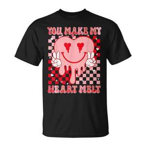 Camiseta Groovy Heart para Hombre para el Día de San Valentín que te derretirá el corazón - Artículo Promocional - Product Image 1