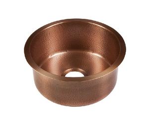 Évier martelé en cuivre de qualité supérieure de forme ronde pour l'évier de bassin d'ustensiles de cuisine d'utilisation de salle de bains en vrac - Product Image 2