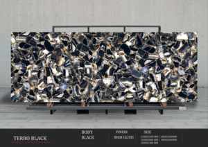 Luxe architectural moderne mis en valeur par des carreaux de porcelaine gris haute brillance de 1200 x 2800 mm - Product Image 2