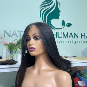 Perruque Lace Closure Frontal Perruque Cheveux humains bruts vietnamiens vierges Vente en gros HD Lace transparente - Product Image 1