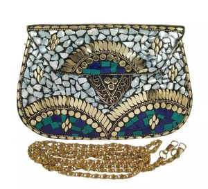 2024 Customized Women's Stylish Lady Design White Stripe Resin Evening <b>Clutch</b> Bag Popular <b>Purple</b> Hand Purse - Product Image 4