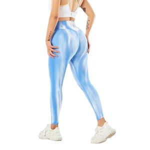 Pantalones de Yoga Personalizados al por Mayor a Bajo Precio, Leggings Ajustados sin Costuras con Efecto Push-Up y Tie-Dye para Deportes - Product Image 4