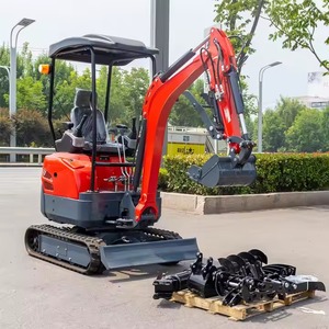 CE Epa 2,5 Ton Kubota Engine Crawler Digger Machine Mini Excavadora para uso agrícola Mini pequeñas retroexcavadoras remolcables para la venta - Product Image 5