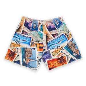 Pantalones cortos de sublimación OEM, pantalones cortos de playa personalizados para hombres, estilo callejero, sublimada cintura elástica, cordón con bolsillos extragrandes - Product Image 4