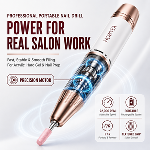 เครื่องตะไบเล็บไฟฟ้าไร้สาย 22000 รอบต่อนาที ความร้อนต่ำ เงียบ <span class=keywords><strong>ส</strong></span>ำหรับขัดเจล กำจัดหนังด้าน ดูแลเล็บเท้า - Product Image 2