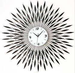 Vintage Selling Iron <b>Clock</b> <b>Wall</b> Art Hotel Home Office Bedroom Handmade <b>Decorative</b> Geometric Floral Design Luxury Metal <b>Wall</b> - Product Image 3