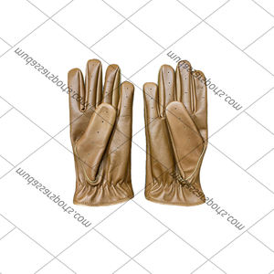 Mudassar Slim Fit Full-Finger Leather Driving Gloves Touchscreen Compatible Breathable Windproof Non-Slip Adjustable Wrist <b>Strap</b> - Product Image 6