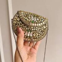 Tas Clutch Desain Mosaik untuk Wanita Pesta, Dibuat dengan Tangan Wanita, Buatan Tangan Wanita, dan Tas Clutch Mini Berkualitas Tinggi