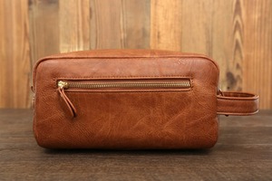 Kit Dopp de viaje Vintage para neceser para hombre, neceser de afeitar de cuero genuino para hombre, cierre de cremallera, cosmético para neceser Trave - Product Image 6