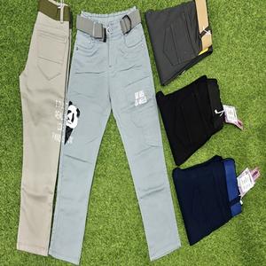 Pantalon droit confortable et respirant pour garçons avec ceinture pour un usage quotidien - Product Image 1