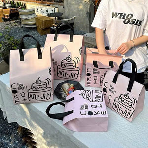 Sacs de transport de boissons réutilisables recyclables en tissu imprimé non tissé pour café, thé, jus et plus - Product Image 2