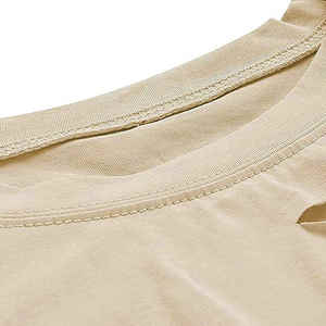 Femmes 95 Coton 5 Spandex T Chemises Plaine Hauts Courts Avec Personnalisé Privé Étiquette - Product Image 3