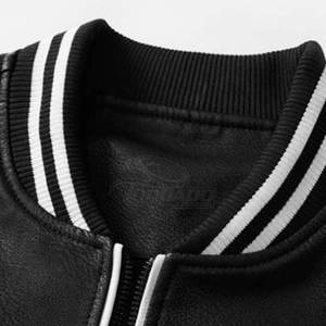 Nouvelle arrivée : veste en cuir respirante pour homme, coupe slim, style streetwear haut de gamme, qualité supérieure, design et couleur personnalisables (OEM disponible) - Product Image 3
