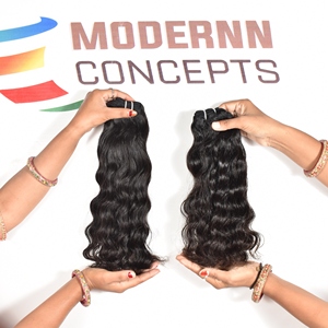 Extensiones de cabello humano de templo afro indio ondulado negro alineado con cutícula virgen Remy de alta calidad, onda profunda suelta a precio mayorista - Product Image 6