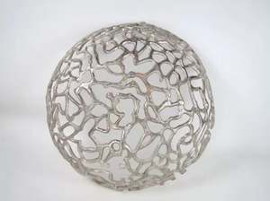 Bol rond en métal antique en fonte de cuisine Vase en métal décoratif Art - Product Image 2