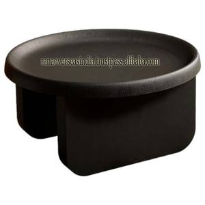 Gran oferta de fábrica, mesa de centro redonda de Metal negro, mesa de centro de nuevo diseño, uso para el hogar en forma y tamaño personalizados, precio al por mayor - Product Image 2