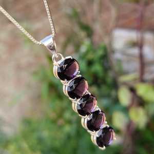 Elegant Women's 925 Silver <b>Pendant</b> Handcrafted Faceted <b>Amethyst</b> Gemstones Vertical Purple Bezel Setting Designer Piece Wholesale - Product Image 6