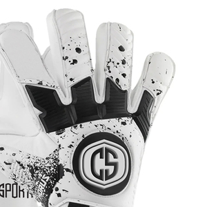 Gants de gardien de but de haute qualité, design anti-éclaboussures, coupe négative, ajustables, respirants, en latex blanc, paume élastique, bracelet élastique - Product Image 5