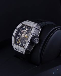 Reloj Mecánico de Cuarzo con Diamante Moissanite Cuadrado Premium, Elegante Correa de Acero Inoxidable, Esfera de Cristal, Diseño Ligero y Duradero - Product Image 4