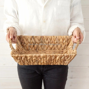 Hot Selling Water Hyacinth Wicker Fruit Tray Best Price Storage <b>Baskets</b> <b>for</b> Fresh Fruit and Vegetables Weaved - Product Image 1