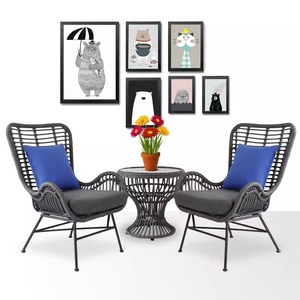 Chaise de jardin en rotin pliable et empilable moderne, siège lounge, mobilier de patio extérieur, portable et léger - Product Image 5