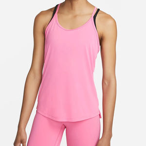 Camiseta sin Mangas de Punto Sólido Personalizada para Mujer, Ecológica, Transpirable, Sin Costuras, Elástica, Diseño Informal, Ropa de Calle, Logotipo Frontal - Product Image 5