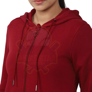 Sudadera con Capucha de Forro Polar Personalizable al por Mayor para Mujer, Ropa de Calle de Invierno, 100% Algodón, Cuello con Capucha, Logotipo Frontal, Secado Rápido - Product Image 3