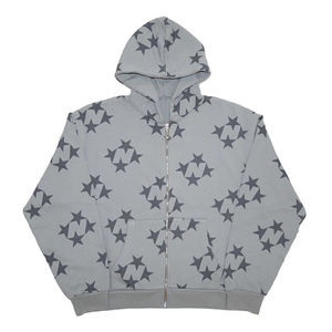 2024 personalizado Puff impresión sudaderas con capucha de manga larga con estampado de letras Zip Up Sudadera con capucha para hombres y mujeres - Product Image 5