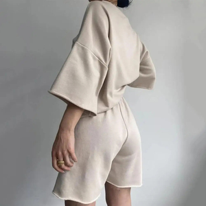 Conjunto Deportivo Informal Unisex de Invierno para Gimnasio, Sudadera con Capucha de Manga Larga con Estampado Sólido, Pantalones Deportivos de Felpa, 100% Algodón Transpirable - Product Image 4