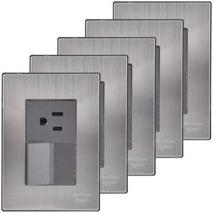 สวิตช์สำหรับงานหนัก, MXIOU-005, 5 ชิ้น, เต้ารับ/สวิตช์, 125-250VAC, 10/15A, 50/60Hz, สีเงิน/อ็อกซ์ฟอร์ด, สแตนเลส/พีซี - Product Image 1
