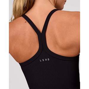 <b>Women's</b> Breathable Basic Ribbed <b>Tank</b> <b>Top</b>-<b>Black</b> One Size Custom Logo Available - Product Image 4