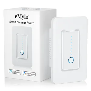 eMylo 1 Gang Tuya Smart Lighting Dimmer Switch, Wifi Smart Dimmer Light Switch, Smart Switch Dimmer For Home Automation System