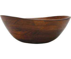 ชามไม้แบบชนบททำด้วยมือขอบกว้างเหมาะสำหรับการเสิร์ฟและตกแต่งในบ้านและห้องครัวชามไม้มะม่วงสำหรับขาย - Product Image 4