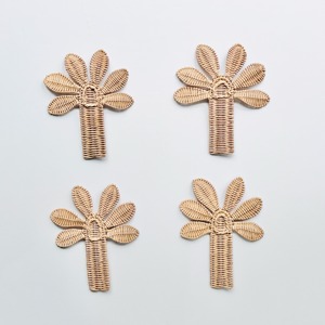 Palmera de ratán natural para la decoración de la habitación de los niños del bebé pegatinas colgantes de pared naturales estéticas hechas en Vietnam - Product Image 1