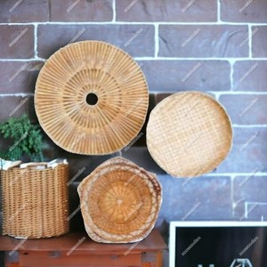 Boho Wall Hanging Grass <b>Baskets</b> Plate Happy Halloween Art <b>Bamboo</b> Woven <b>Basket</b> Decor Plates Creative Decporative Seagrass <b>Basket</b> - Product Image 6