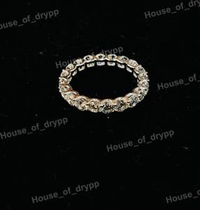 Anillo de boda de plata de ley 925 con diamantes de moissanita VVS, elegante anillo de eternidad minimalista para mujer, regalo. - Product Image 5