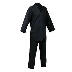 Directo de fábrica Verano Manga corta Cuello en V Conjunto de uniforme de taekwondo Logotipo personalizado Técnicas lavadas Ropa de artes marciales - Product Image 4